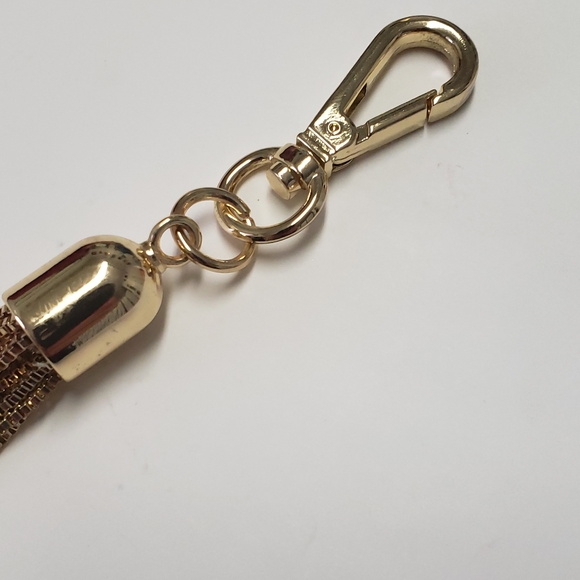 Bag Charm gold tassel / key chain. - Picture 3 of 5